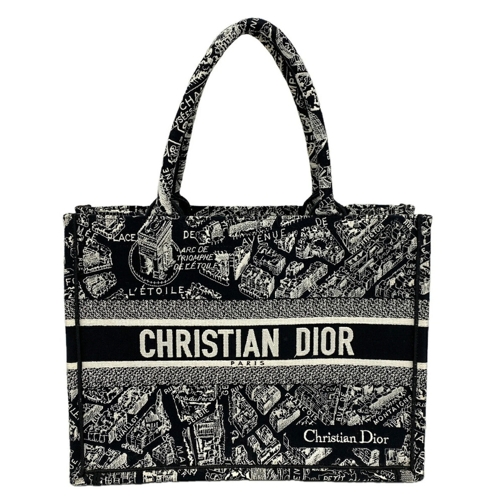 Christian Dior Bags & Tote Book Canvas Black Women's